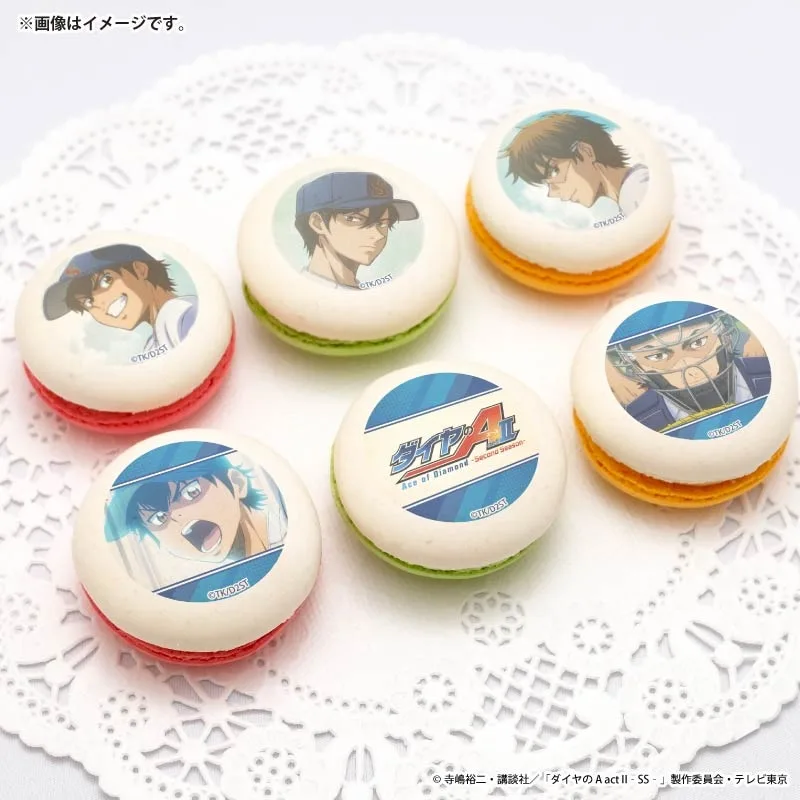 プリマカロン6個セット（沢村栄純＆降谷 暁＆御幸一也）【特典缶バッジ付き】[ダイヤの A actⅡ -Second Season-]