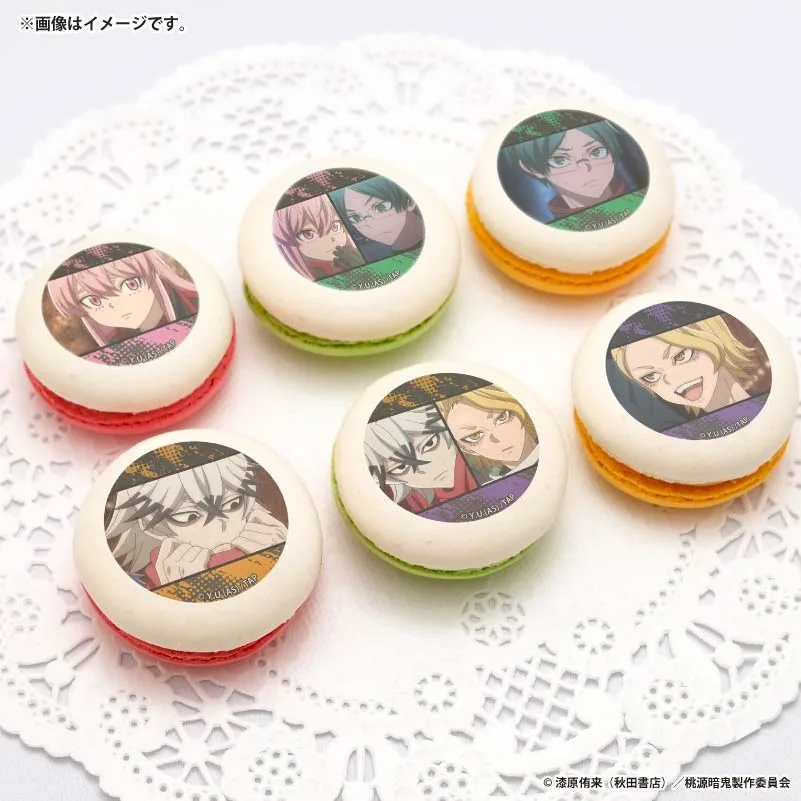 プリマカロン6個セット（屏風ヶ浦 帆稀＆遊摺部 従児＆手術岾 ロクロ＆漣 水鶏(第3弾)）【特典缶バッジ付き】[TVアニメ｢桃源暗鬼｣]
