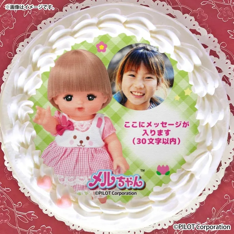 【写真メッセージ入り】プリケーキ2026（うさちゃんワンピ）【特典ぬりえポストカード付き】[メルちゃん]