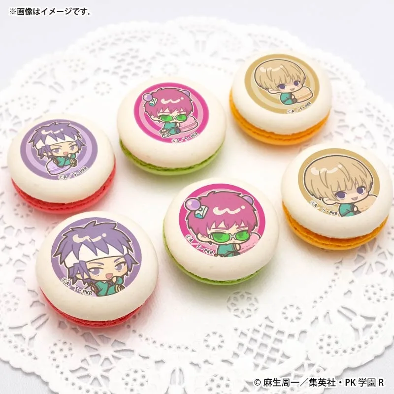 プリマカロン6個セット2026（斉木楠雄＆鳥束零太＆明智透真(第2弾)(描きおこし)）【特典缶バッジ付き】[アニメ「斉木楠雄のΨ難」]