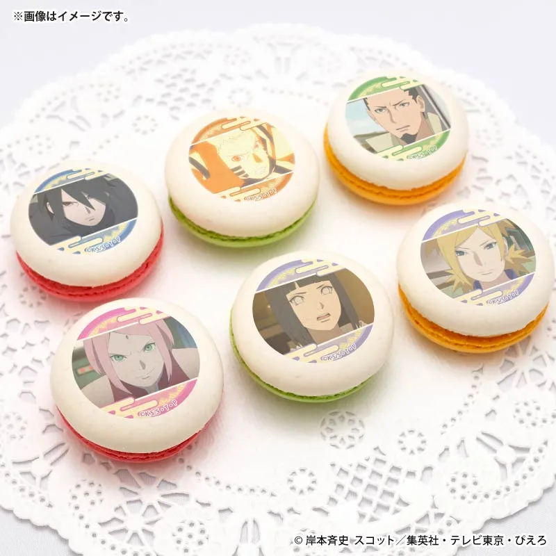 プリマカロン6個セット2026（うずまきナルト&うずまきヒナタ&うちはサスケ&うちはサクラ&奈良シカマル&奈良テマリ(第4弾)）【特典缶バッジ付き】[BORUTO-ボルト- NARUTO NEXT GENERATIONS]