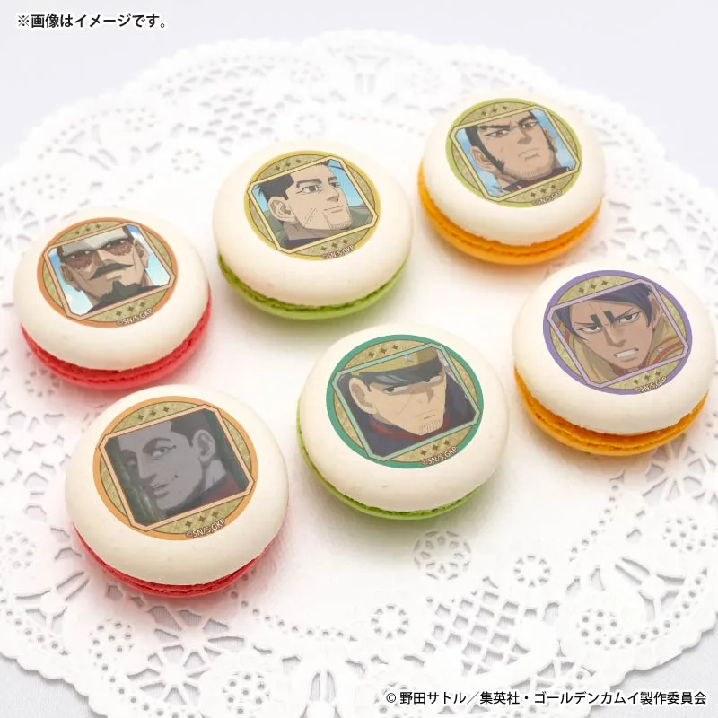 プリマカロン6個セット2026（鶴見中尉&尾形百之助&谷垣源次郎&宇佐美上等兵&月島軍曹＆鯉登少尉(第2弾)）【特典缶バッジ付き】[TV アニメ『ゴールデンカムイ』]