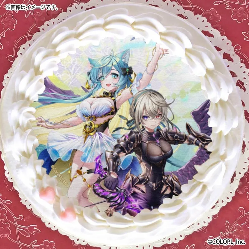 白猫プロジェクト　エレノア　缶バッジ クリスマス2019 プリケーキ（イクシア&エレノア）【特典缶バッジ付き】[白猫