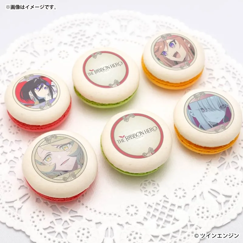 プリマカロン6個セット2026（サファイア（リボンの騎士）＆サファイア（私服）＆パイン＆ベルベット(第2弾)）【特典缶バッジ付き】『THE RIBBON HERO リボンヒーロー』