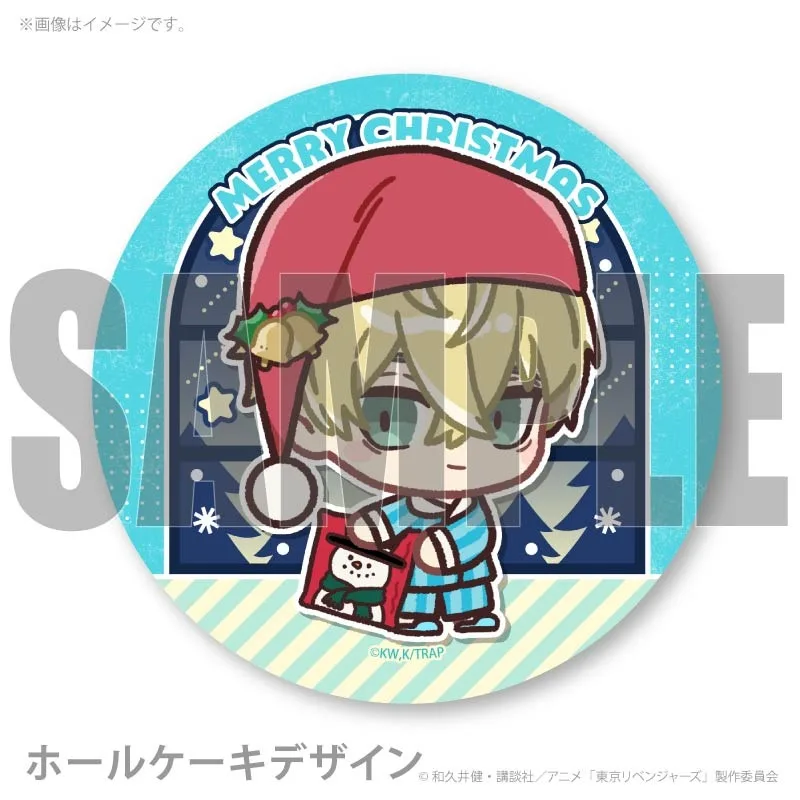 東京リベンジャーズ 佐野万次郎 缶バッジ クリスマス プリロール 公式】クリスマス柄 ケーキ・マカロン・カップケーキ【PRIROLL