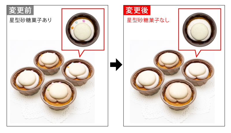 カップケーキ仕様変更についてのご案内