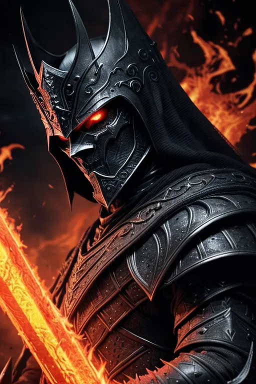 sauron-ukmg57jm - Sauron, the Dark Lord of Mordor, seeks to dominate Middle-earth through the power of the One Ring, embodying malice and ambition in his quest for control.