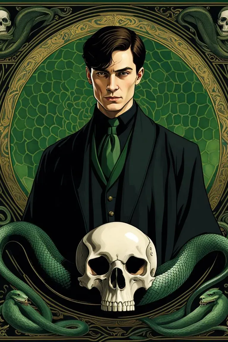 tom-riddle-ypfofye7 - Tom Marvolo Riddle, from the Harry Potter saga, later known as Lord Voldemort or, alternatively as the Dark Lord, You-Know-Who, or He-Who-Must-Not-Be-Named was an English half-blood[3] wizard considered to have been the most powerful and dangerous Dark wizard of all time.[21][22] He was amongst the greatest wizards to have ever lived, rivalled only by Albus Dumbledore.[23][24][25] Descended from Salazar Slytherin on his mother's side through the House of Gaunt, Tom Riddle was conceived whilst his father, Tom Riddle Senior, was under the effects of a love potion supplied by his mother, Merope Gaunt. 