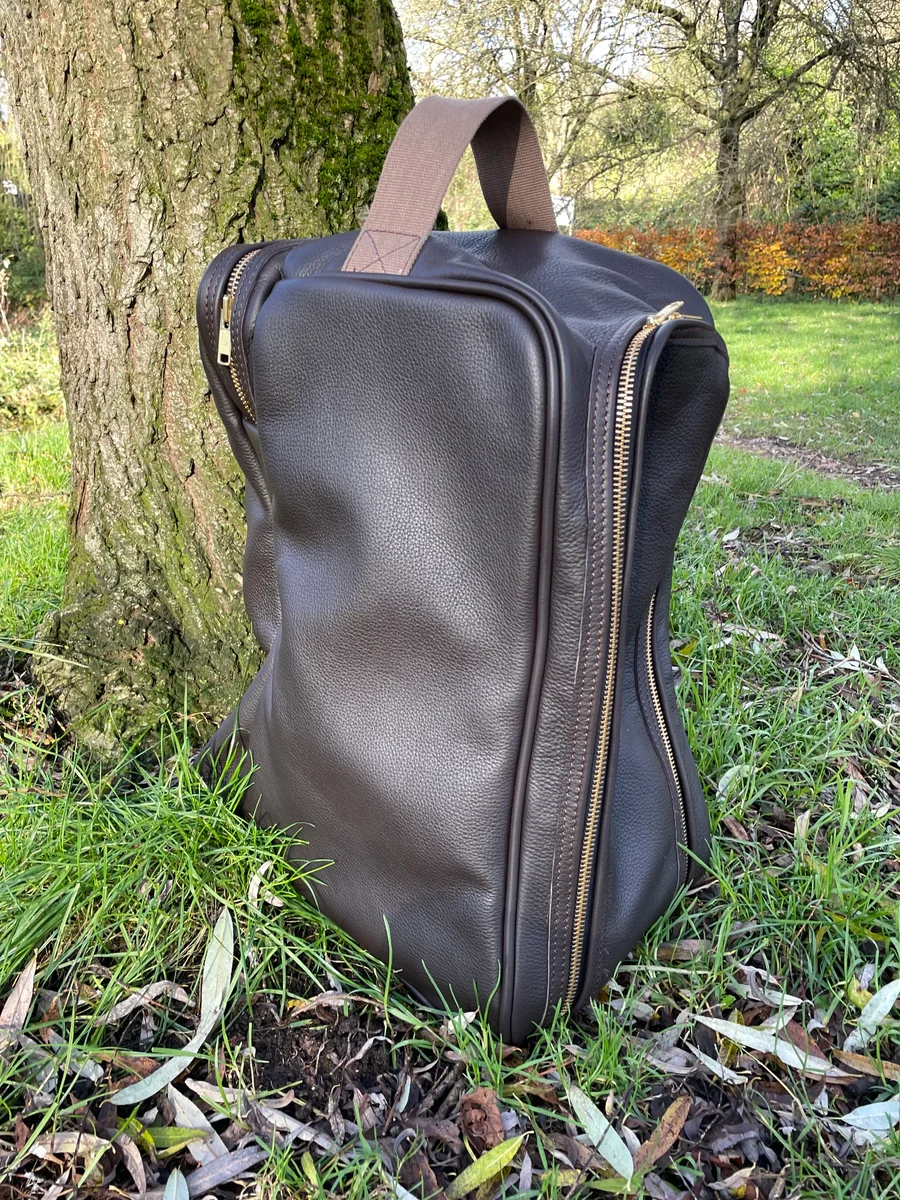 Premium Italian Soft Mottled Leather Boot Bag with Full Height Rear Storage Compartment (Tall) product image 3