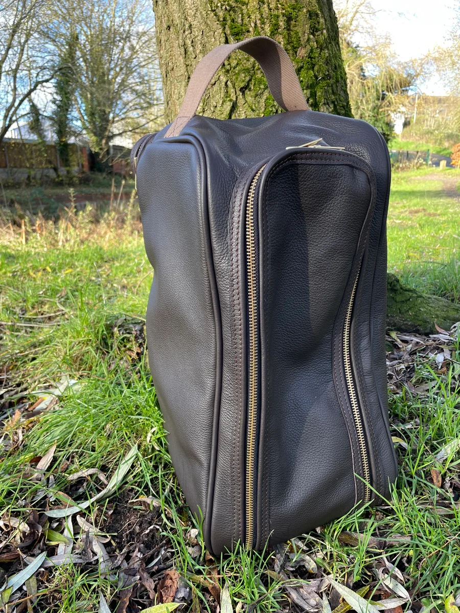 Premium Italian Soft Mottled Leather Boot Bag with Full Height Rear Storage Compartment (Tall) product image 2