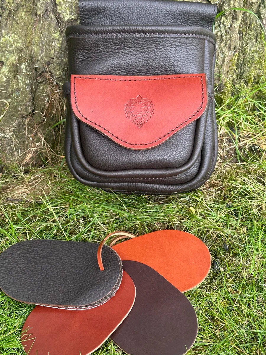 Premium Italian Soft Mottled Leather 75 Cartridge Pouch with Magnetic Pocket product image 3