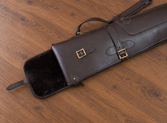 Classic Brown Leather Flap/Buckle/Zip Gun Slip product image 2