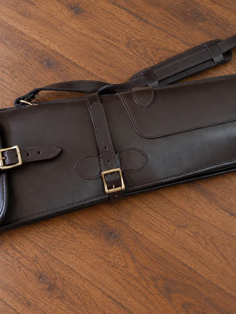 Classic Brown Leather Flap/Buckle/Zip Gun Slip product image 4