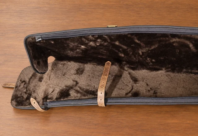 Classic Brown Distressed Leather Flap/Buckle/Zip Gun Slip product image 5