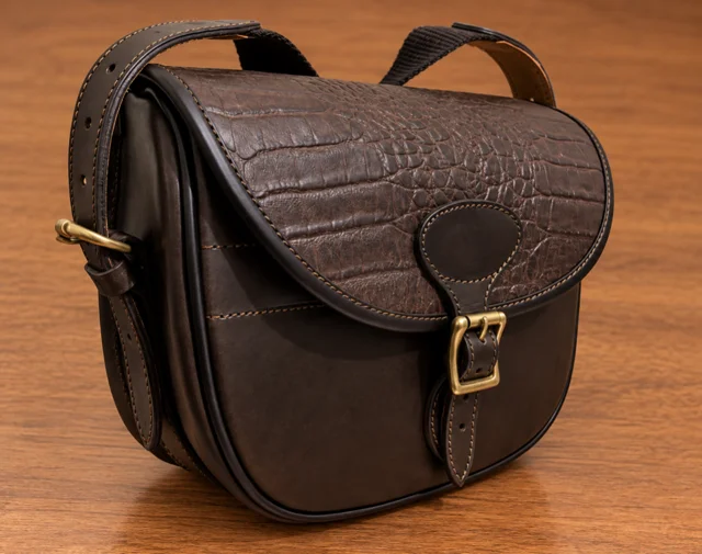 Classic Brown Textured Leather Cartridge Bag product image 2