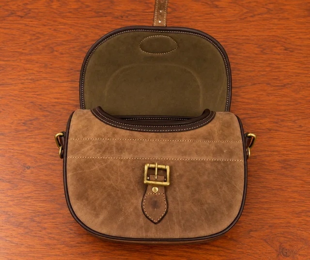 Classic Brown Distressed Leather Cartridge Bag product image 2