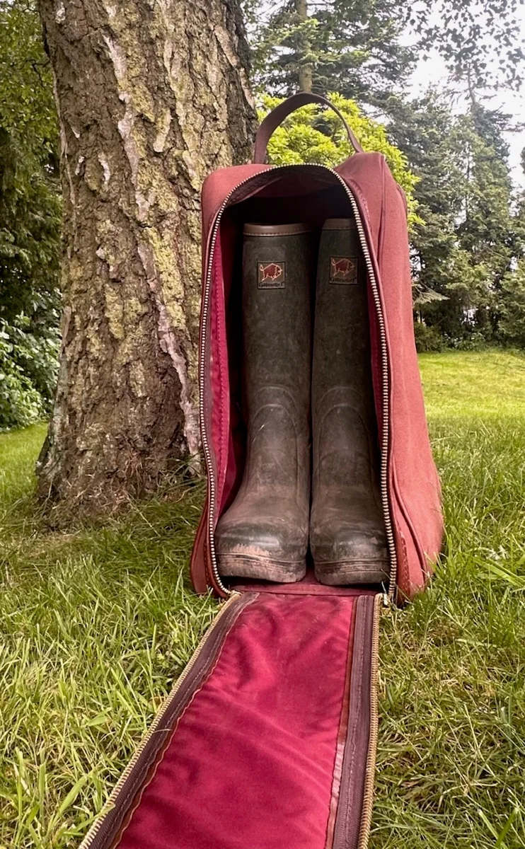 Premium Deluxe Laminated Foxtan Canvas Boot Bag with Full Height Rear Storage Compartment (Tall) product image 3