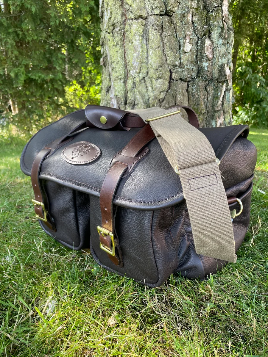 Premium Italian Soft Mottled Leather Weatherproof Range Bag (Havana with Havana Leather) product image 2