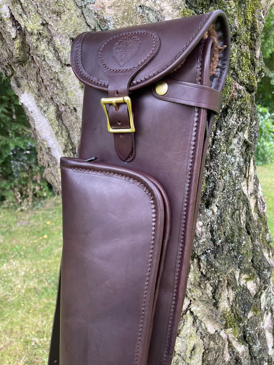 Premium Italian Havana Leather Flap/Buckle/Zip Gun Slip with Custom Barrel or Umbrella Pocket product image 4