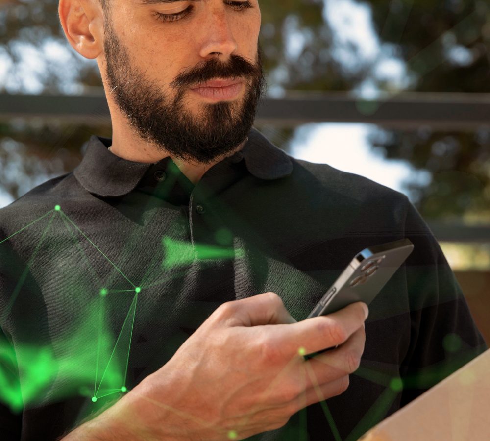 young-man-delivering-order-green-plexus young-man-delivering-order-green-plexus