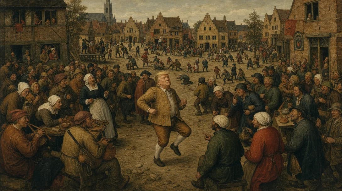 Bruegel-Style Painted Portrait