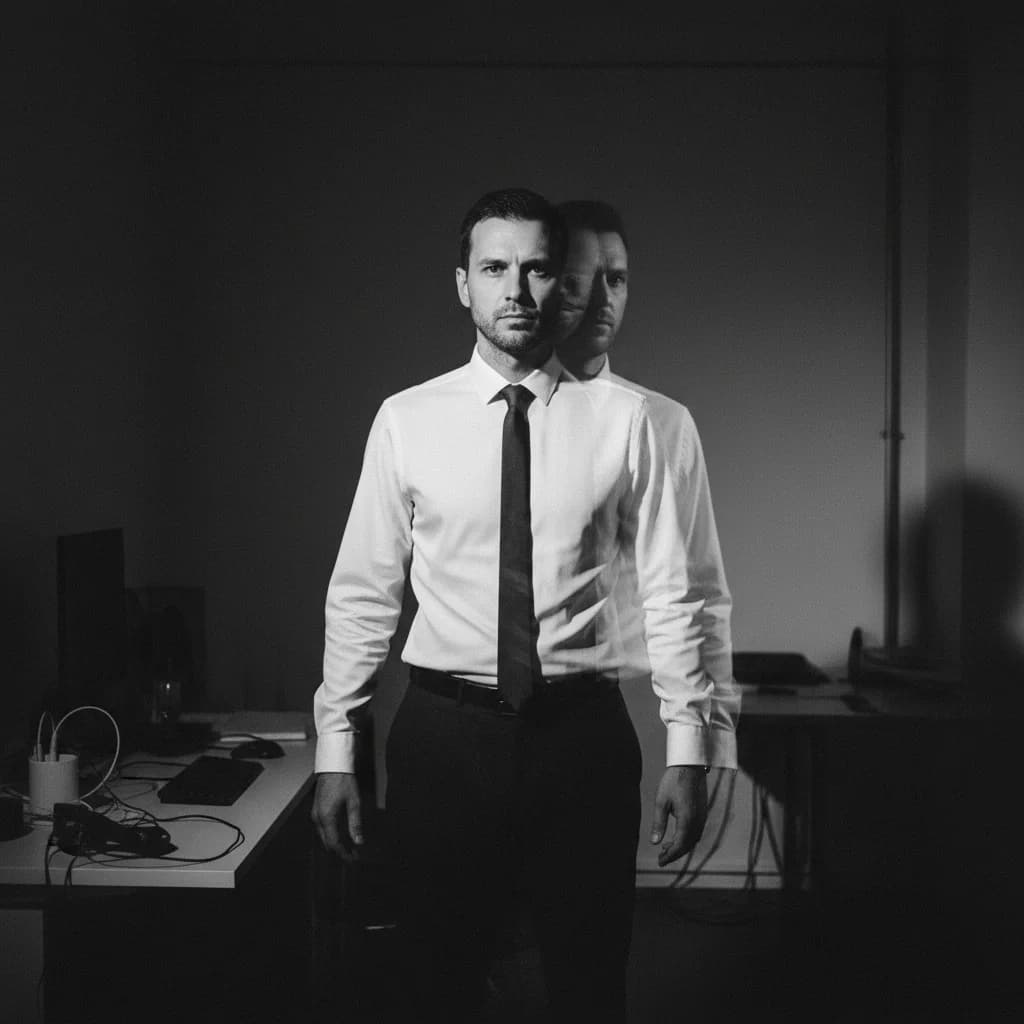 Double Exposure - Office Portrait
