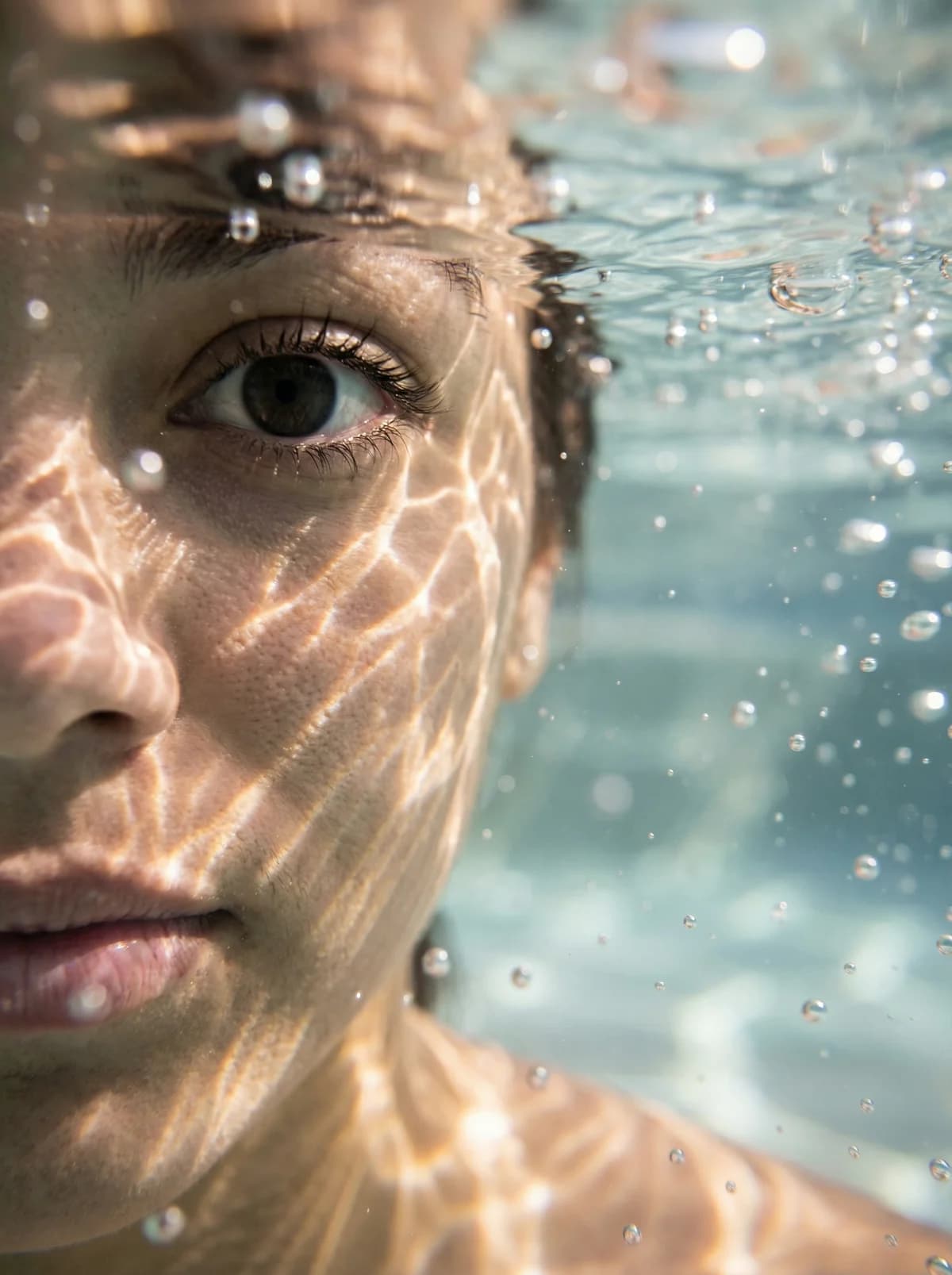 Face Submerged - Water Portrait