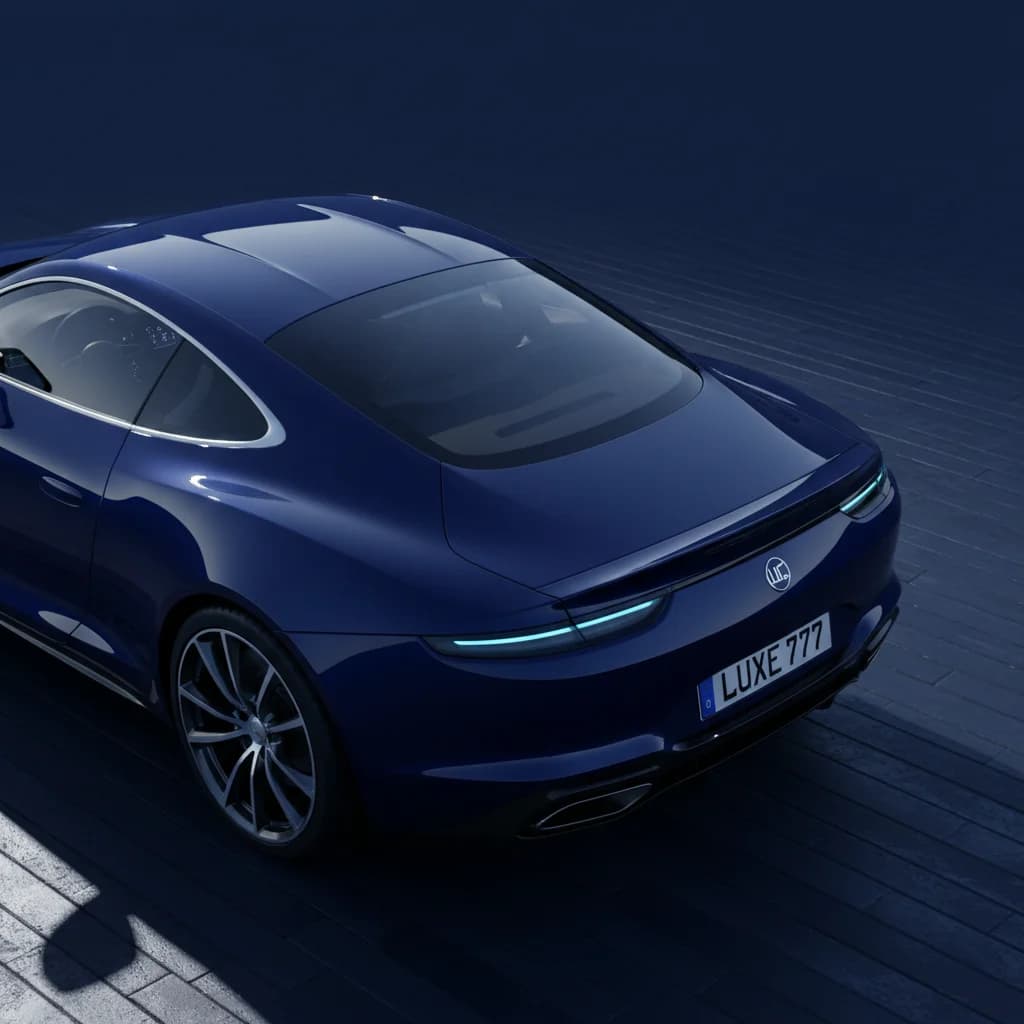 Luxury Car - Blue Surface