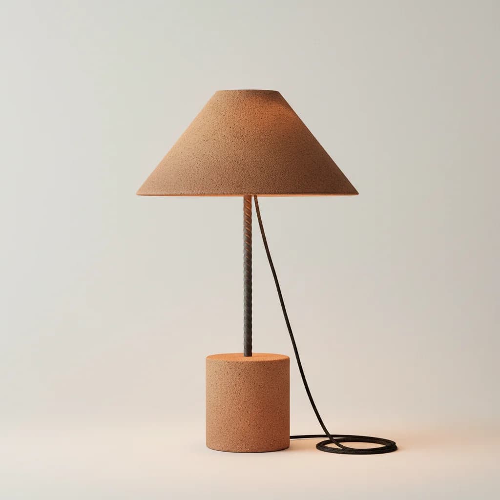 Minimalist Lamp - Terracotta