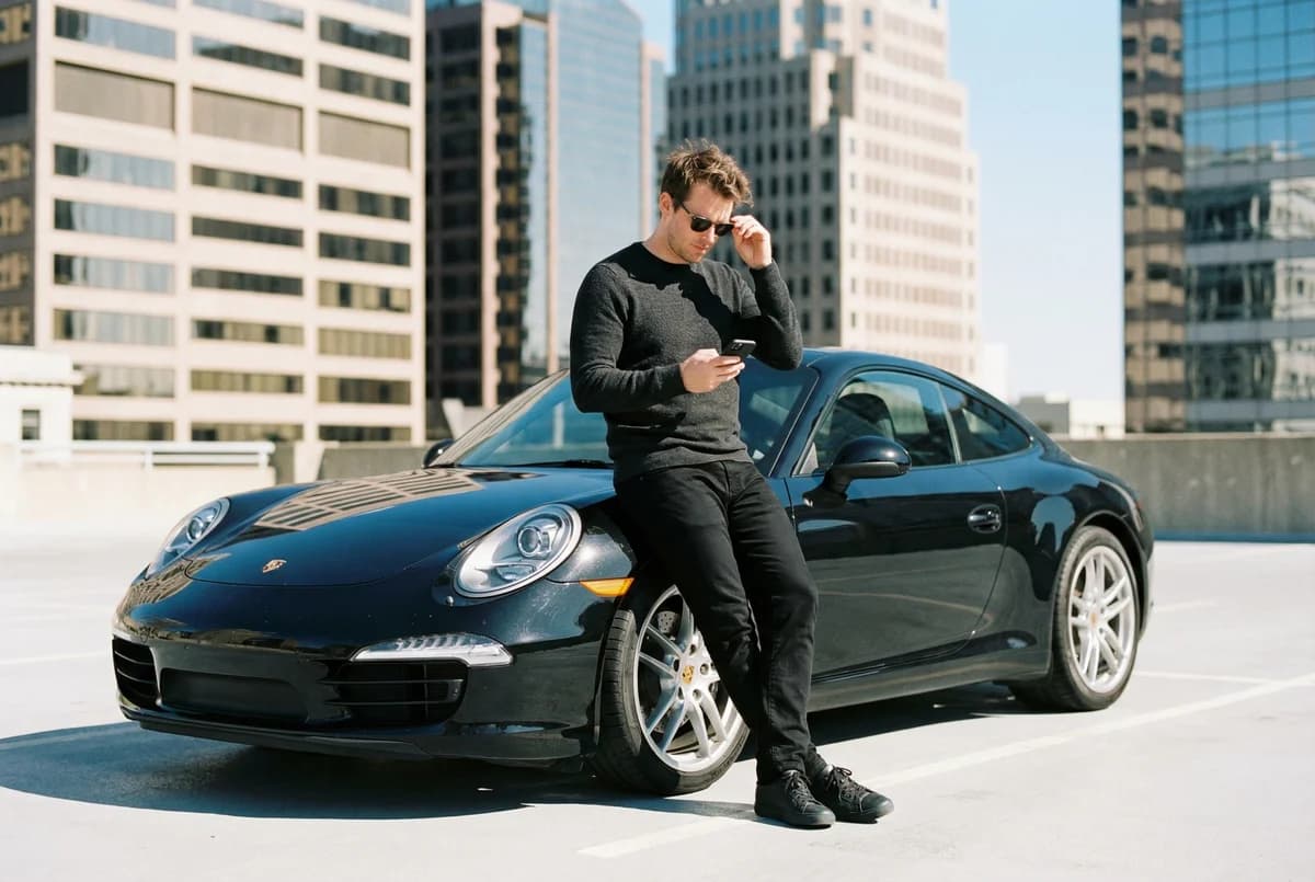 Rooftop Porsche - Portrait