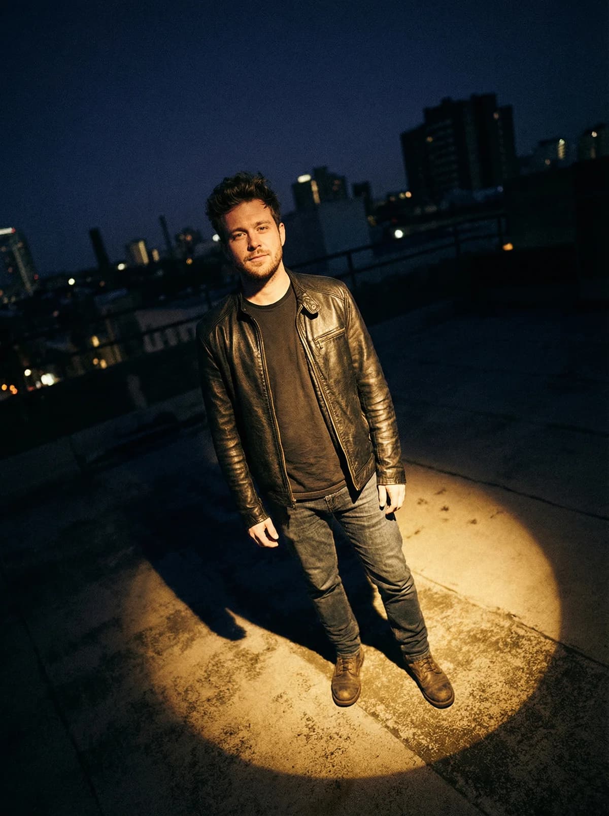 Rooftop Spotlight - Leather Jacket
