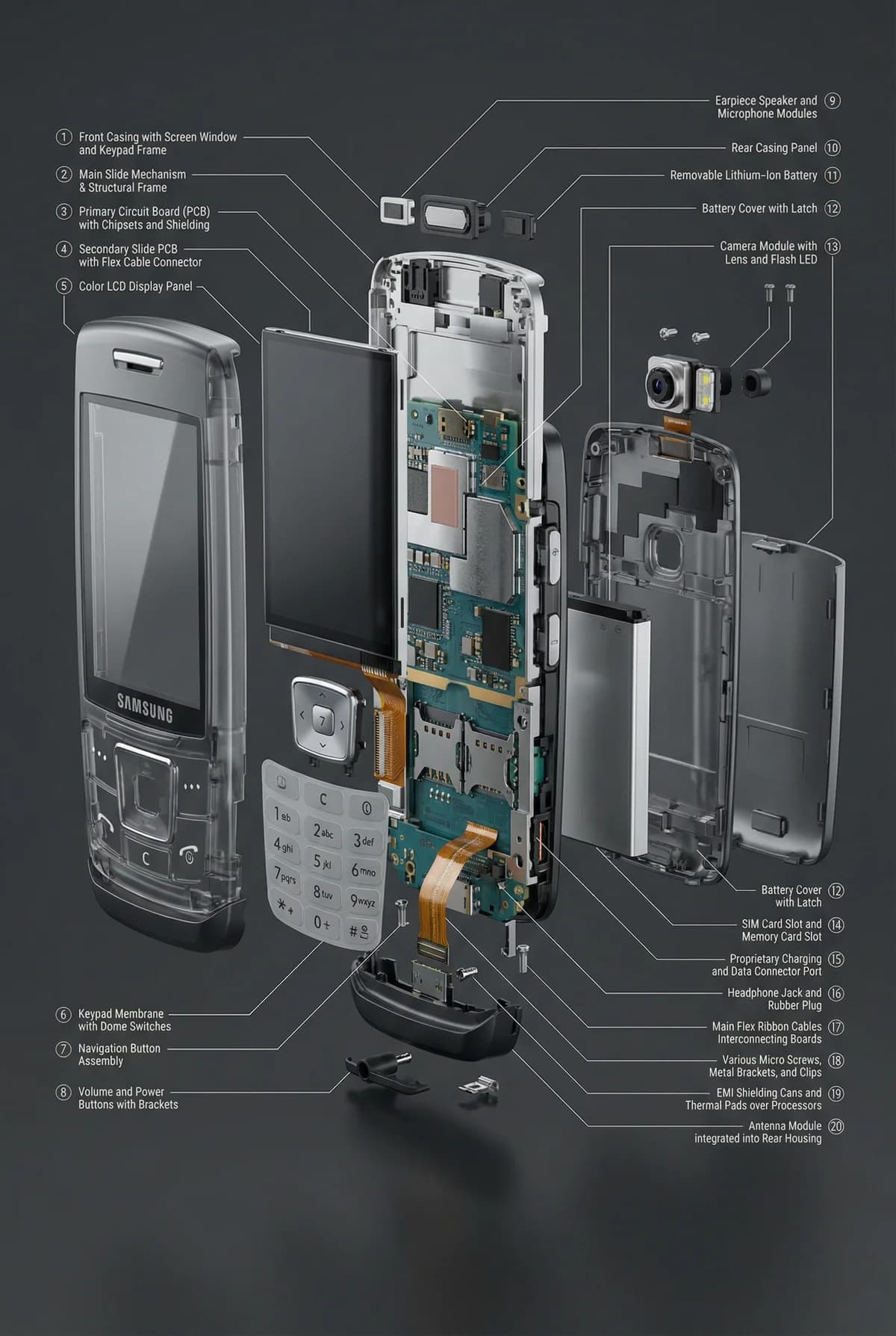 Samsung E250 - Exploded View