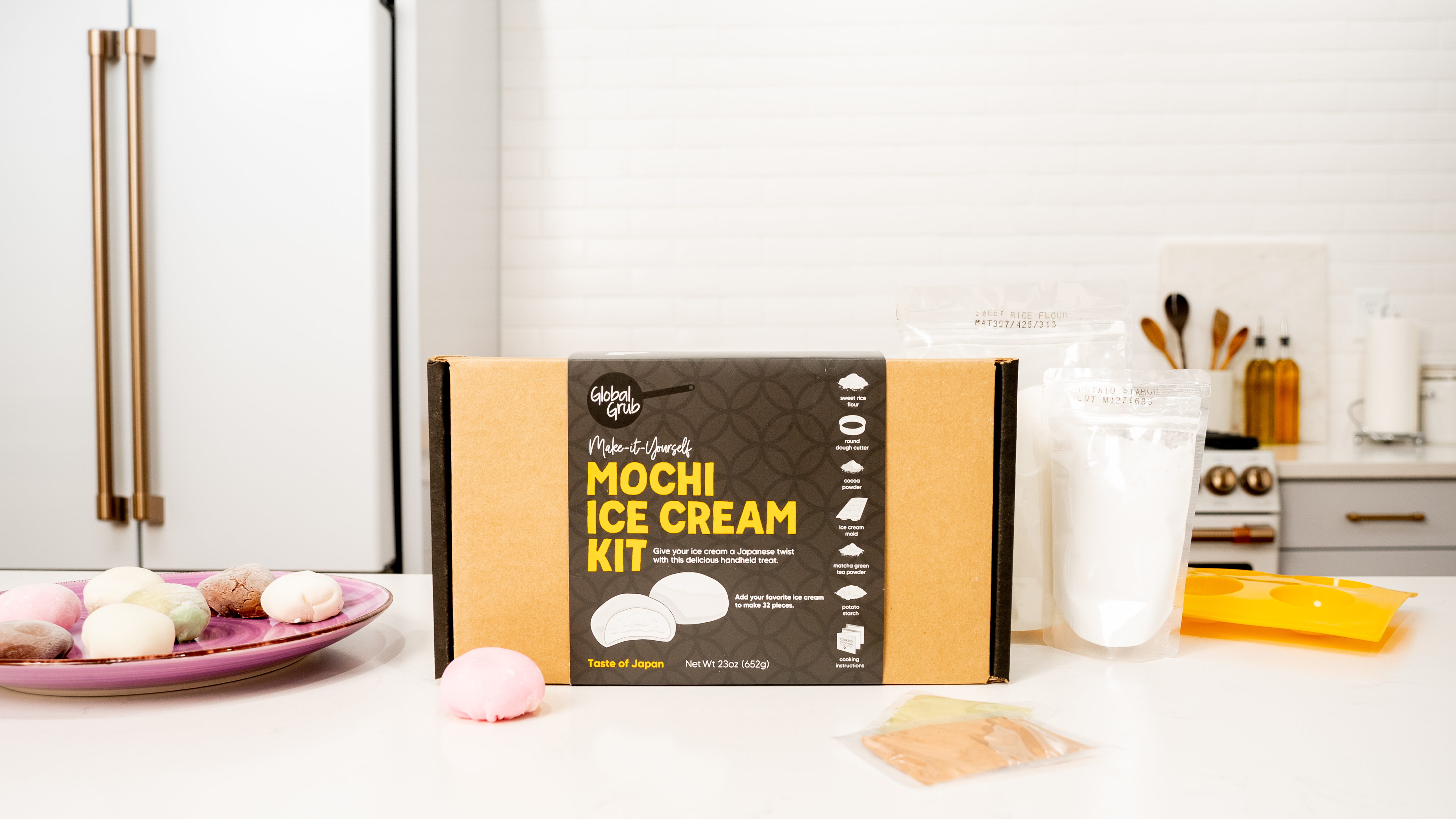 Global Grub DIY Mochi Ice Cream Kit - Mochi Kit Includes Sweet