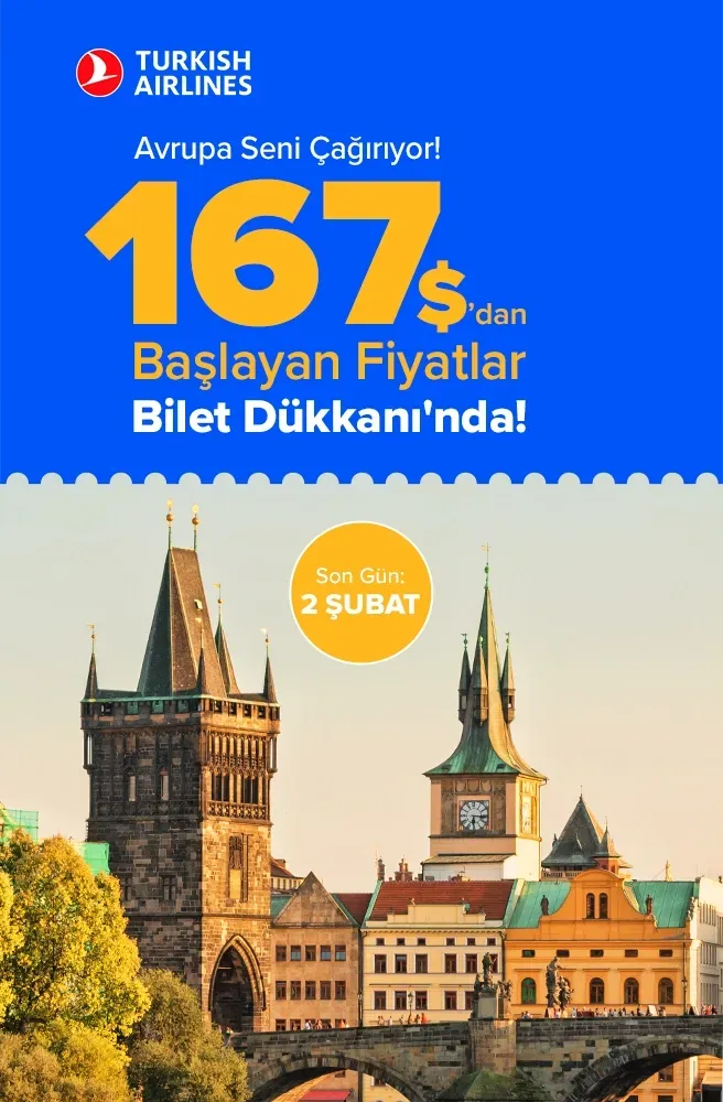 Turkish Airlines ile 167$’dan başlayan fiyatlarla Avrupa!