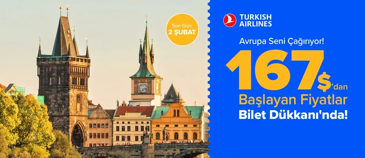 Turkish Airlines ile 167$’dan başlayan fiyatlarla Avrupa!