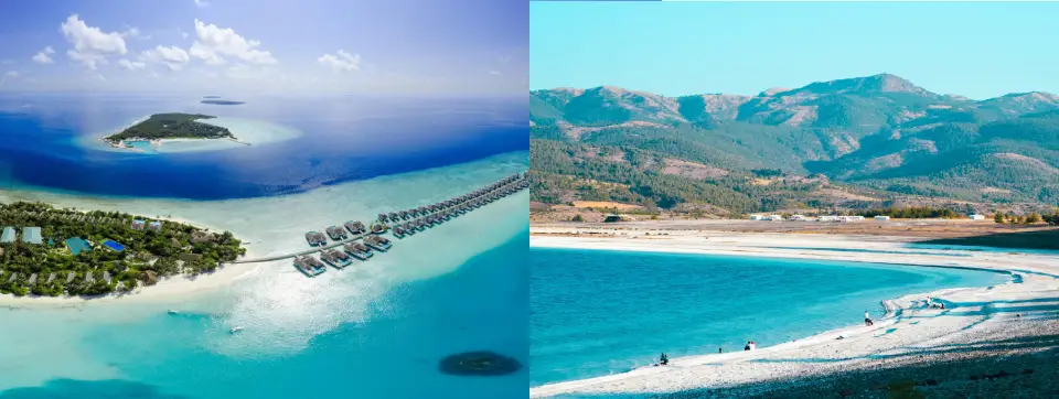 Maldivler ve Salda Gölü Görsel