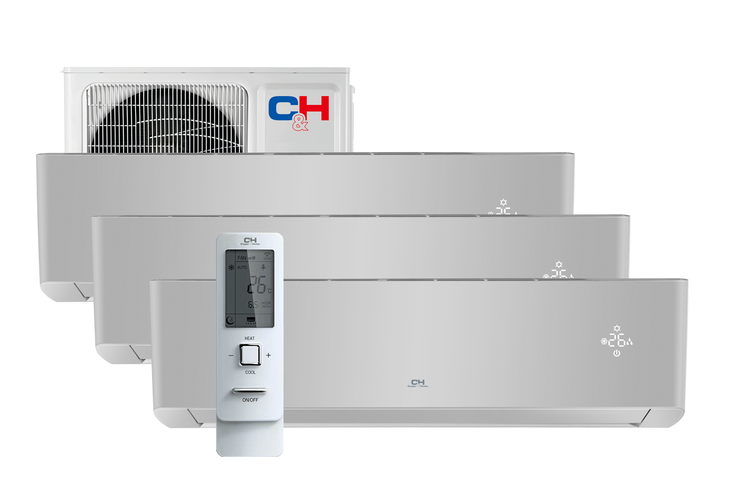 Cooper & Hunter 3 innerdelar silver, 10 kW