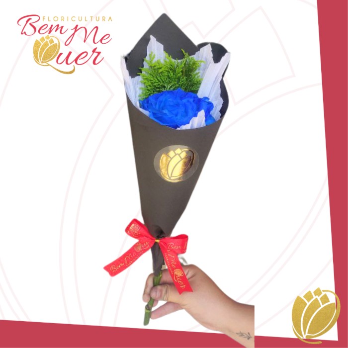 Rosa Azul em Papelaria