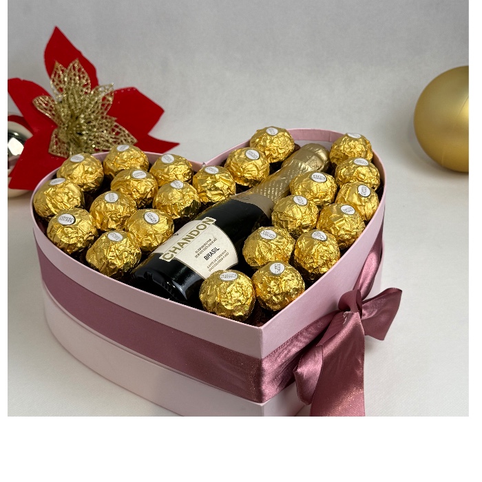 Coração com Ferrero e Chandon