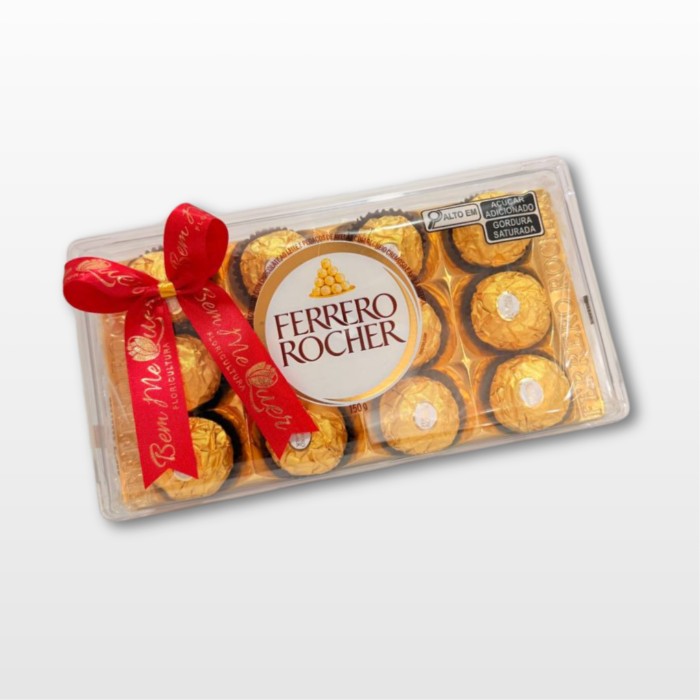 Caixa de Acrílico com 12 Chocolates Ferrero Rocher