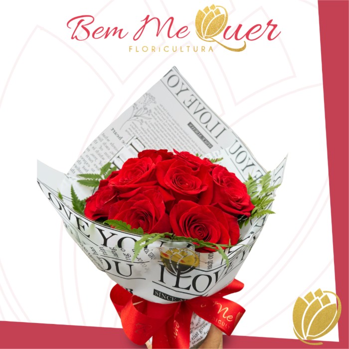 Buquê Elegance (10 rosas em Jornal)