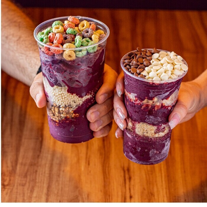 Combo Topzera: 02 copos de Açaí 500ml: Topíssimo Açaí - o Melhor da Cidade!