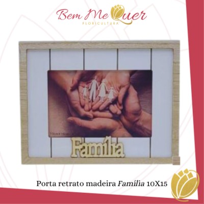 Porta Retrato 3D MDF Família 10X15