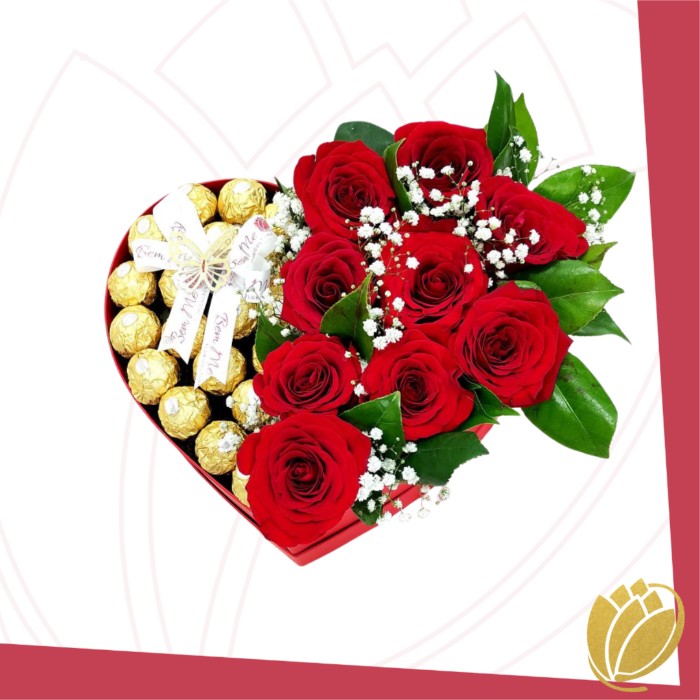 Flower box doce coração