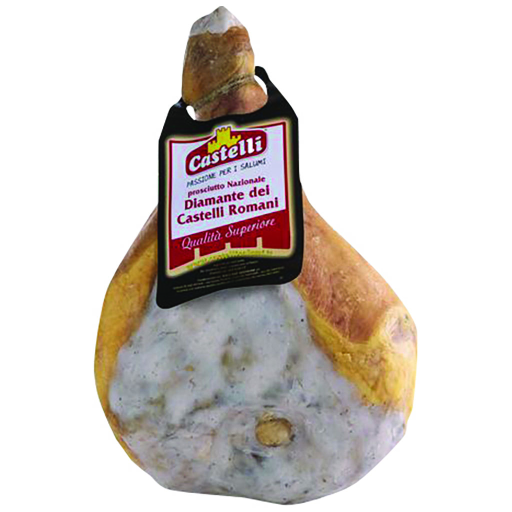 PROSCIUTTO CRUDO CASTELLI , con osso, al kg