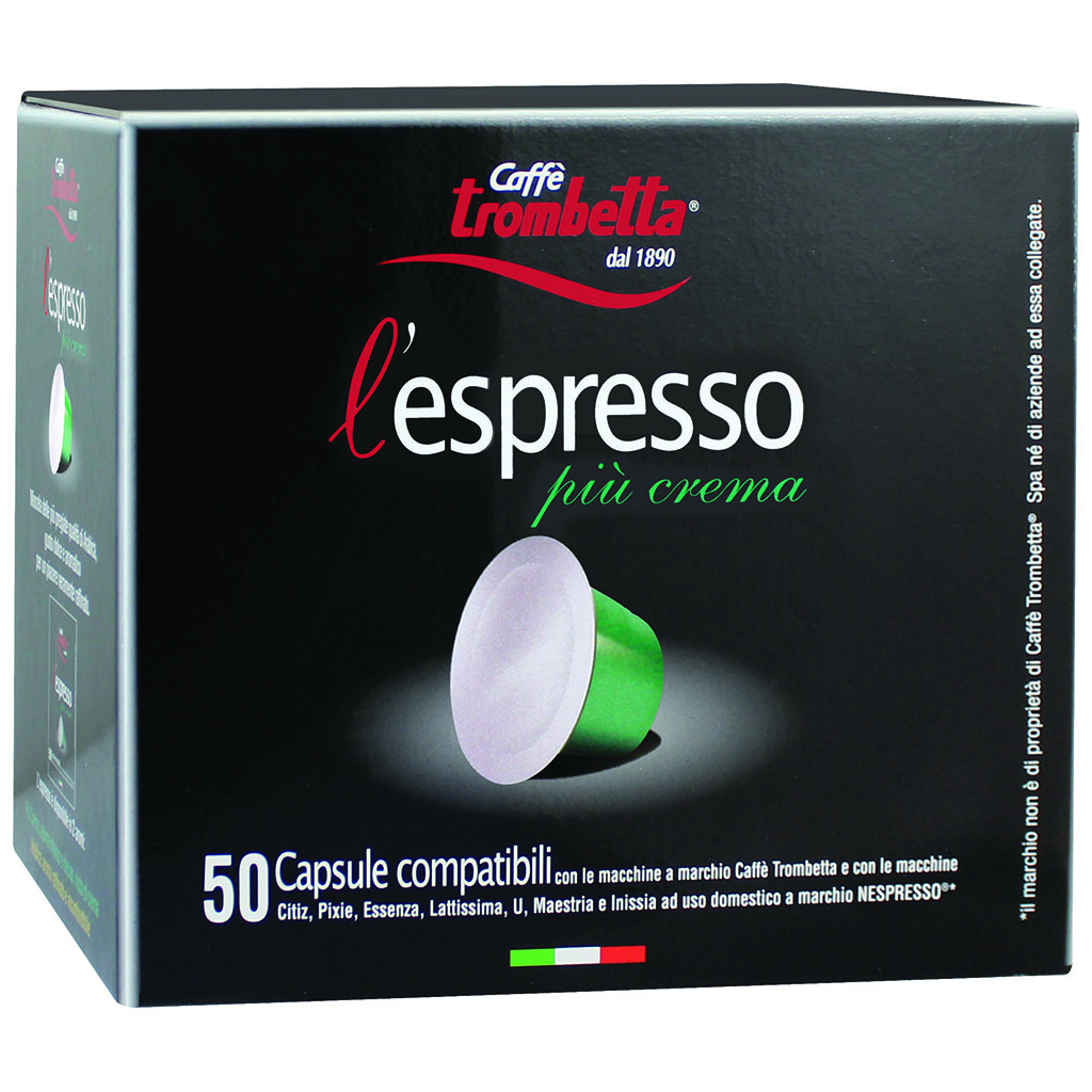 BOX CAFF? L ESPRESSO PIU CREMA TROMBETTA