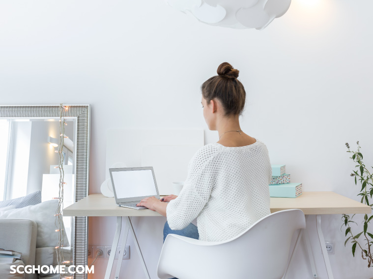 การทำงานที่บ้าน Work From Home-WFH-ทำงานที่บ้าน-เคล็ดลับการทำงานจากที่บ้าน อุปกรณ์ Work From Home จัดห้องทำงานที่บ้าน-จัดห้อง Work From Home ไฟห้องทำงาน