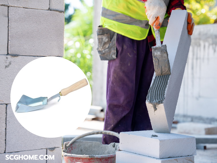 SCG Home ปูนก่อผนังอิฐมวลเบา เกรียงก่ออิฐมวลเบา ก่อกำแพงอิฐมวลเบา ผนังก่ออิฐมวลเบา