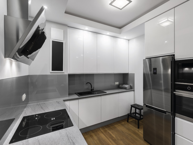 ตกแต่งห้องครัวสะอาด