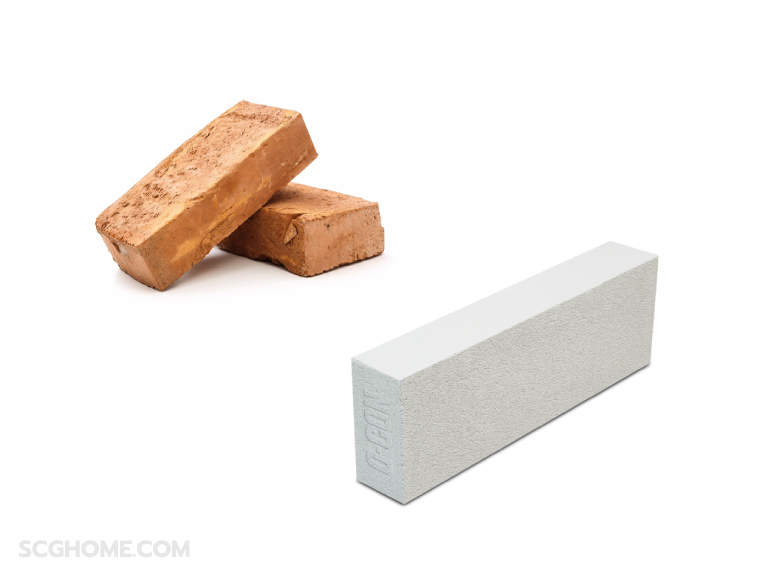 อิฐมวลเบา อิฐมอญ อิฐแดง